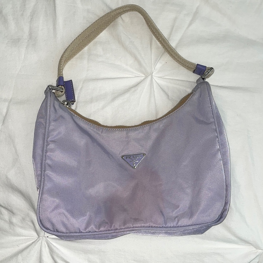 Prada Vintage 90s Lilac Shoulder Bag